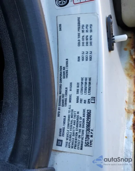 2006 Hummer H3 из США, поврежденный, VIN 5GTDN136968299063